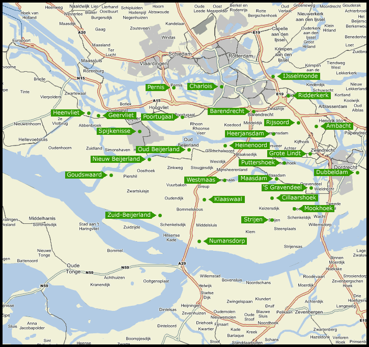 Zuid Holland map